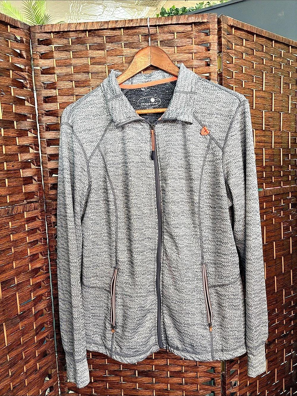 tangerine Women's Geometric Full-Zip Jacket XL Like New